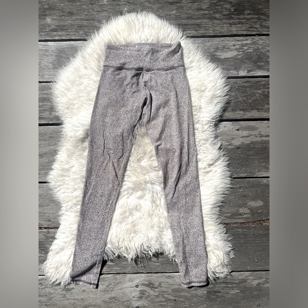 Brown Cream Marled Stretch Workout High Waist Leggings Pants Yogas